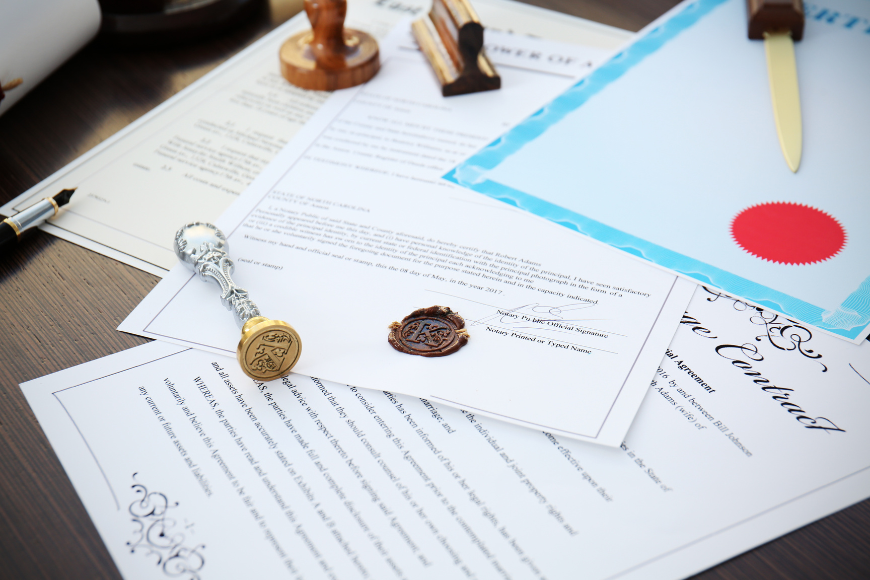 Documents with Notarial Stamps